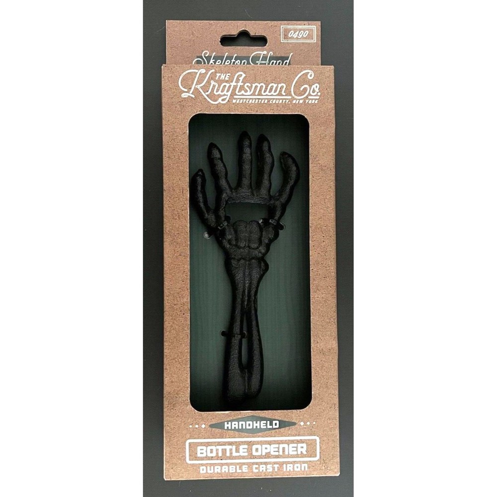 Skeleton Hand Bottle Opener Cast Iron Handheld The Kraftsman Co.